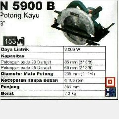 Circular Saw MAKITA N 5900 B 235mm 2.000w