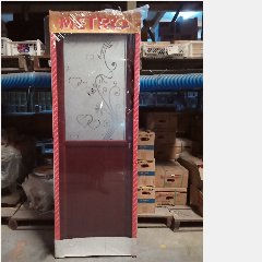 Pintu AL Kaca 1/2 121BR Kupu Coklat Kanan
