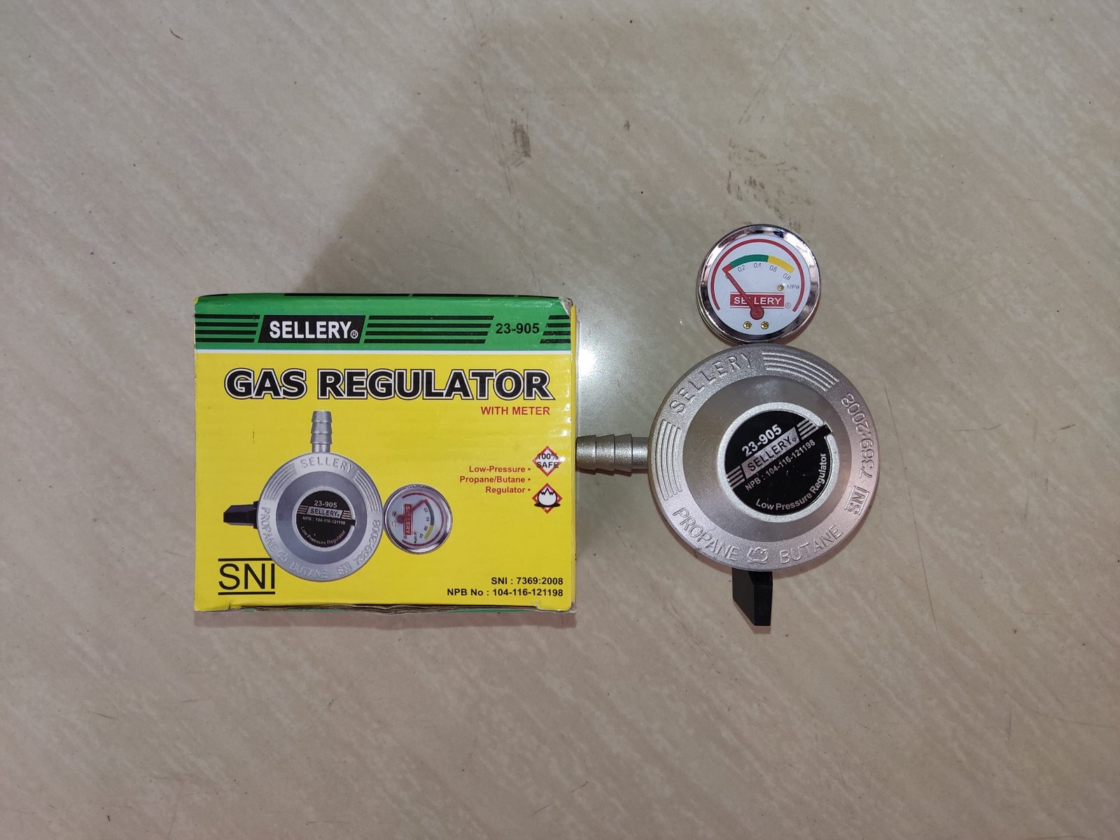 Gas Regulator + Meter B/card SELLERY 23-905