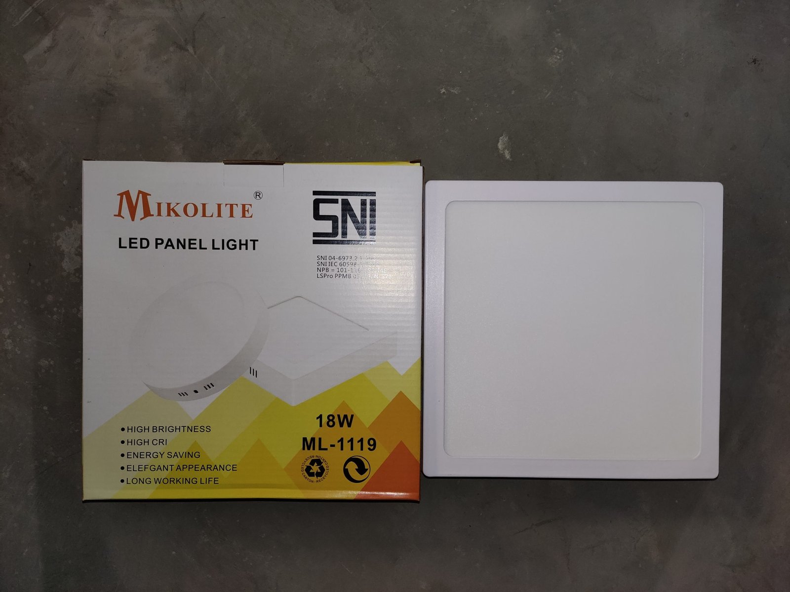 Lampu Led Kotak OB MIKOLITE ML-1119 Pth 12w