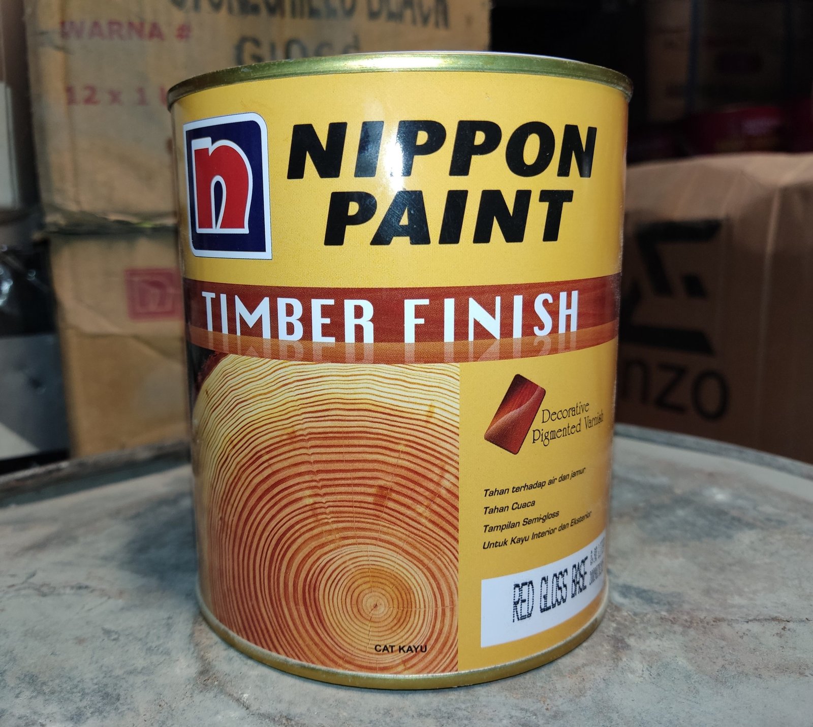 NP Timber Finish 1L Gloss Red base