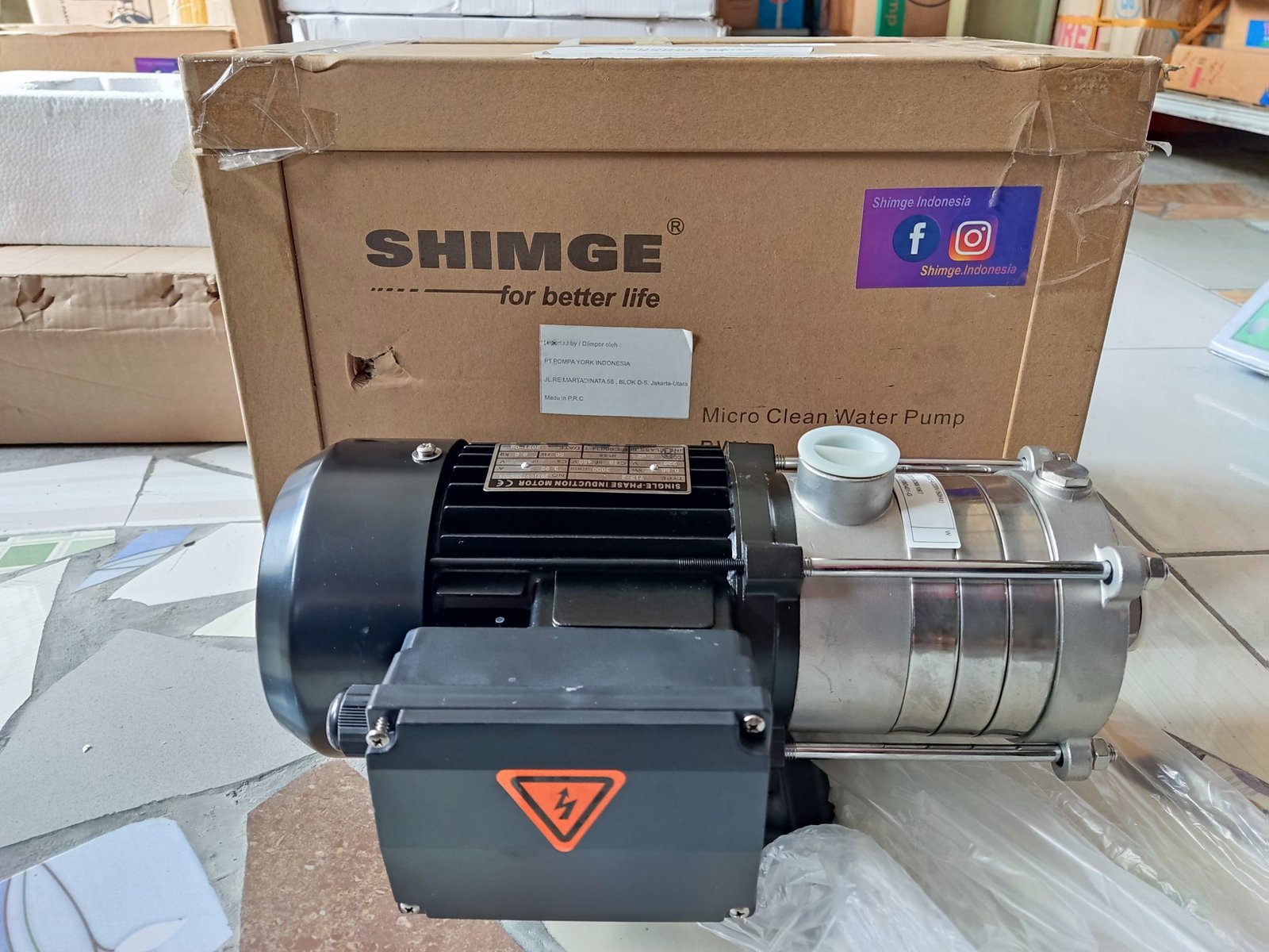 Pompa Horizontal Centrifugal SS YORK BWJ 2-4