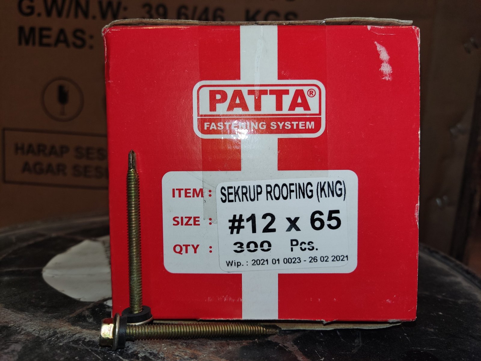 Sekrup Kayu HEX Roofing Kasar 12 x 65