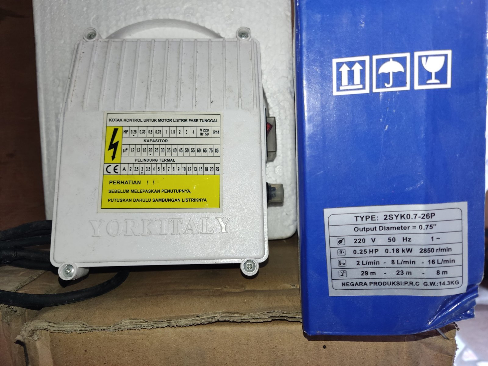 Submersible YORK 2″ SYK 0.7-26 P (0.25 HP)