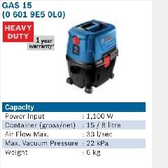 Vacuum Cleaner BOSCH GAS 15 1100w 10L