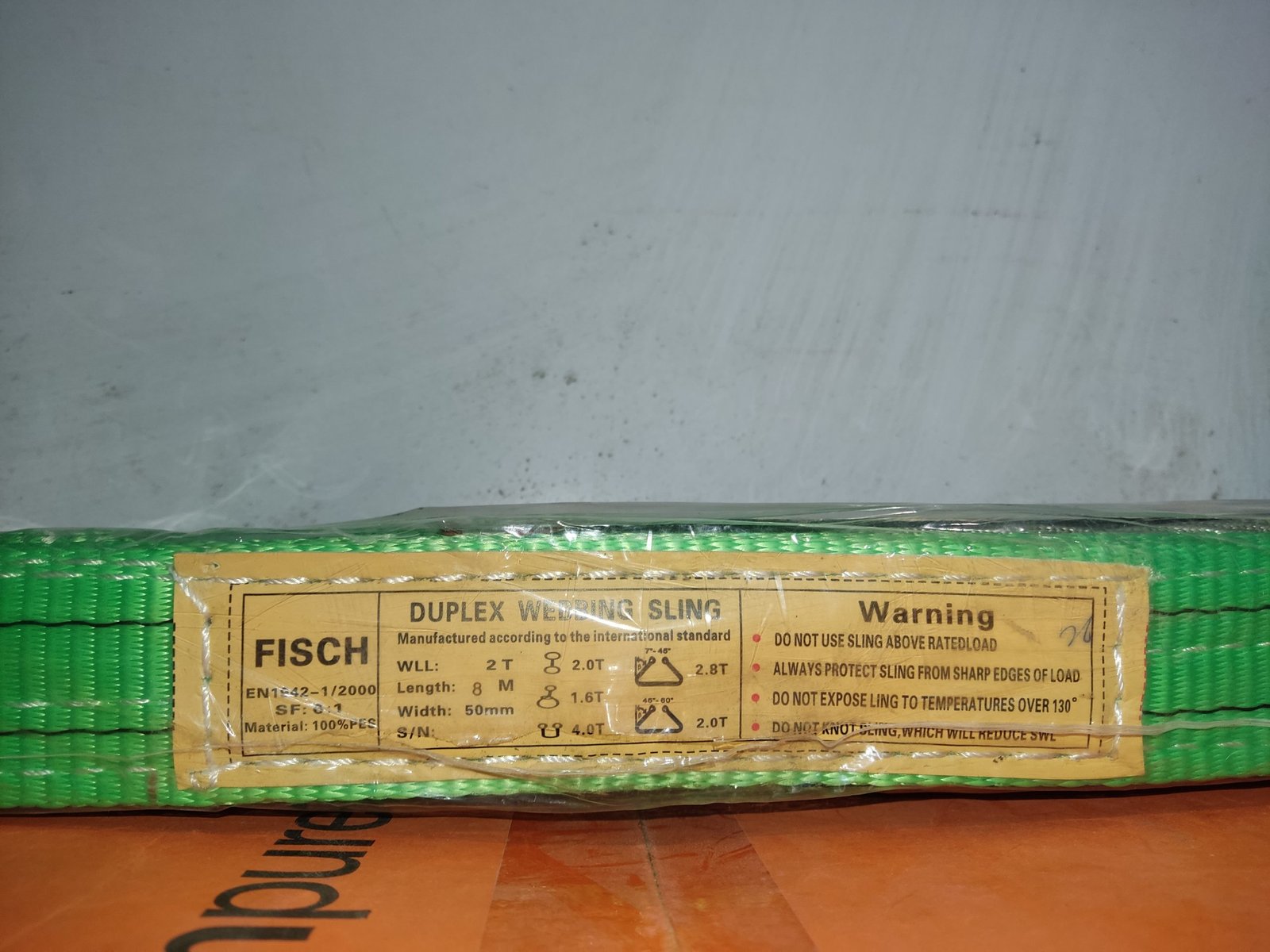 Webbing Sling FISCH 2ton x 8m Green