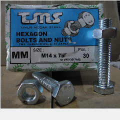 Baut + Mur Galv TMS M14 x 75mm