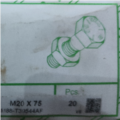 Baut GR 8.8 Metrik TMS M20 x 75mm (20)