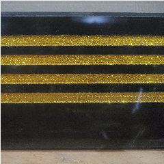 Lis Granit 10x60 Black Stepnosing Gold G.(24