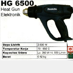 Heat Gun Elektronik MAKITA HG 6530 VK