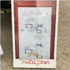 Pintu AL Kaca 1/2 M15 Bambu Coklat Kiri