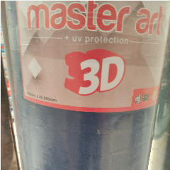 Plastik Plat 3D Kotak 0.7mm Biru (40)