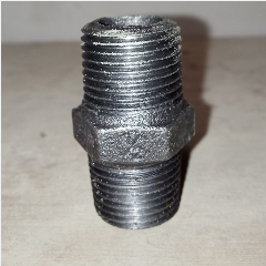Double Nipple Drat Hitam 1/2″