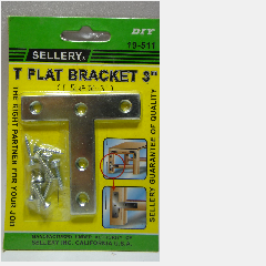 2bh T Flat Bracket 3″ SELLERY 19-511