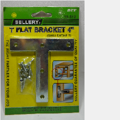 2bh T Flat Bracket 4″ SELLERY 19-512