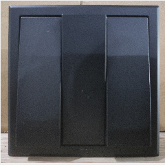 SIMON E3 301032-26 3 Gang 2 Way Sw Black (80