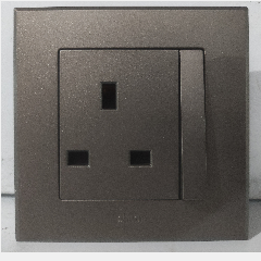 SIMON E3 301382B-61 BS Socket 13A Grey (100)