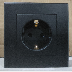 SIMON E3 301687-26 Socket Schuko Black (100)
