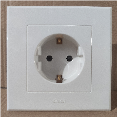 SIMON E3 301687 Socket Schuko Putih (100)