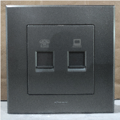 SIMON E3 305229S-61 Telphn&Dt Cat6 Grey(100)