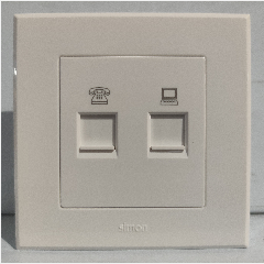 SIMON E3 305229S Telphn&Dt Cat6 Putih (100)