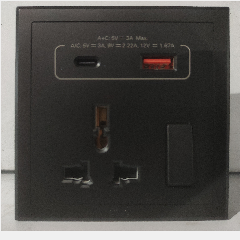 SIMON E3 30E7253-26 Multi-standart Skt Black