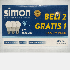 SIMON N62E0-1147 Family Pack Led 5w @3pc(32)