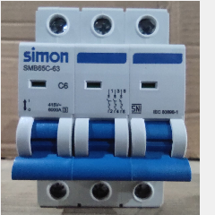 SIMON MCB 6kA 3P C6 SMB65C-63C6/3-E (4/48)