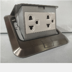 SIMON ZD021287 Floor Socket SS w/ Twin Euro-