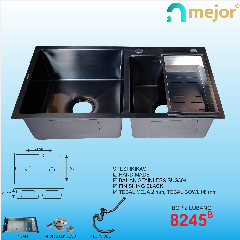 Wasbak 2 Lbg MEJOR 8245 Black