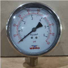 WIPRO Pressure Gauge Minyak 4″ 6kg (25)