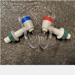 Kran Dispenser Anti Tumpah Merah dan Biru
