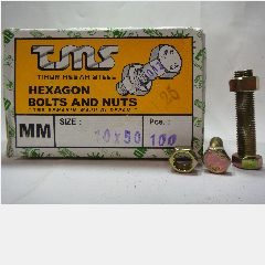 Baut + Mur Galv TMS M8 x 25mm