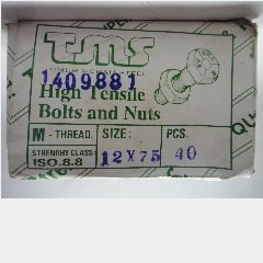 Baut GR 8.8 Metrik TMS M12 x 75mm (40/960)