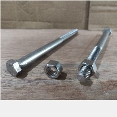 Baut + Mur SS 304 1/2 x 7″