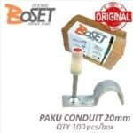 Paku BOSET Pin Conduit 20mm 3/4″ @100pcs