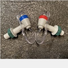 Kran Dispenser Anti Tumpah Merah dan Biru