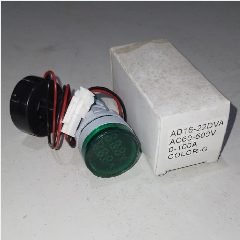 Pilot Lampu Led w/ Volt+Ampere LINDER Green