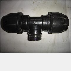 Male Thread Tee Hdpe 63mm x 2″