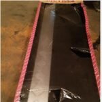Pintu AL Kaca 1/4 M16 Wajik Hitam Kiri