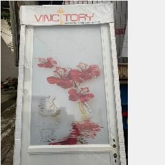 Pintu AL Kaca 1/2 M16 Wajik Putih Kanan