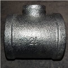 Reducer Tee Besi Galvanis 2-1/2″ x 1″