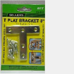 2bh T Flat Bracket 3″ SELLERY 19-511