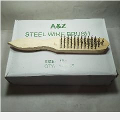 Sikat Baja Gagang Kayu 6 Baris @12pcs