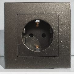 SIMON E3 301687-61 Socket Schuko Grey (100)