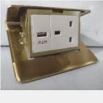 SIMON ZD011381 Floor Socket w/ BS Socket&USB