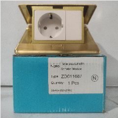 SIMON ZD011687 Floor Socket w/ Schuko Socket