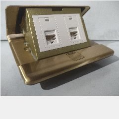 SIMON ZD015228 Floor Socket w/ Twin Data