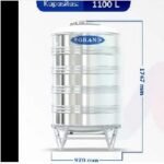 Tangki SS GRAND TSV1500 1100L + Kaki