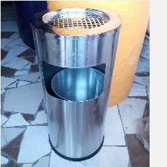 Tong Sampah SS Abu-abu